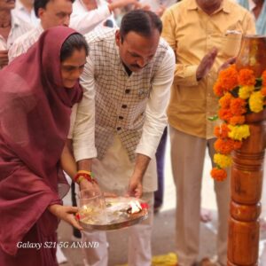 Khategaon News: Bhoomi Pujan of the Mata Room was done with Vedic chanting